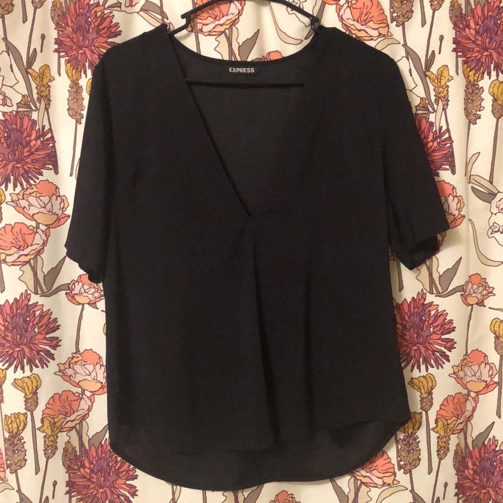 Express deep V blouse